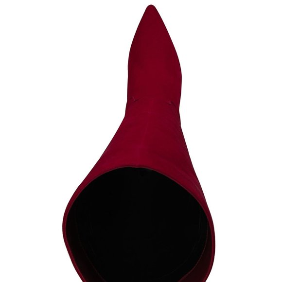 Via Spiga V-Garance Cerise Red Suede Women's Boots - Picture 6 of 11